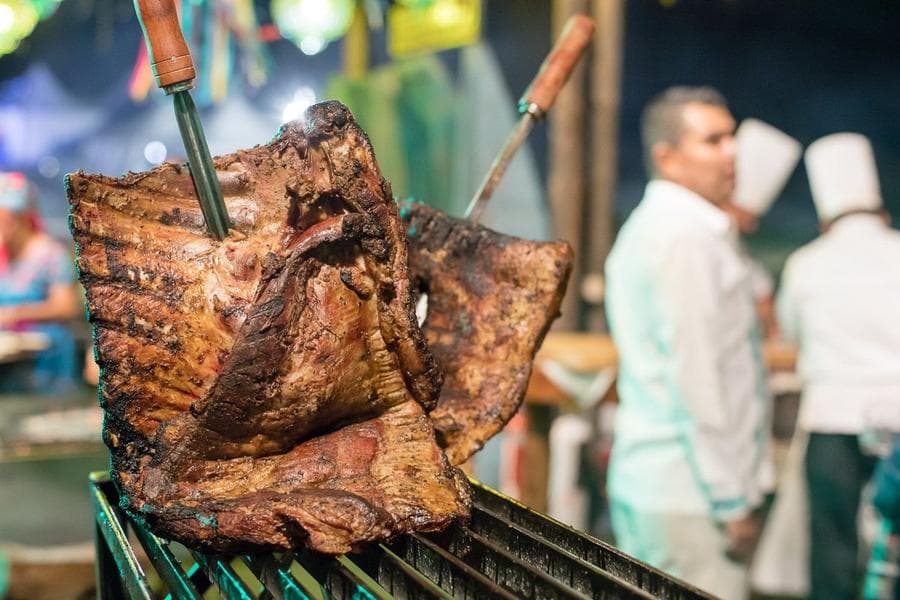 Carne asada a la leña en uno de los stands de Sabor a Cabo, edición 2018.